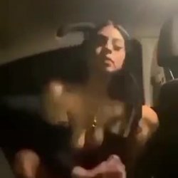 Whore being an whore in a car